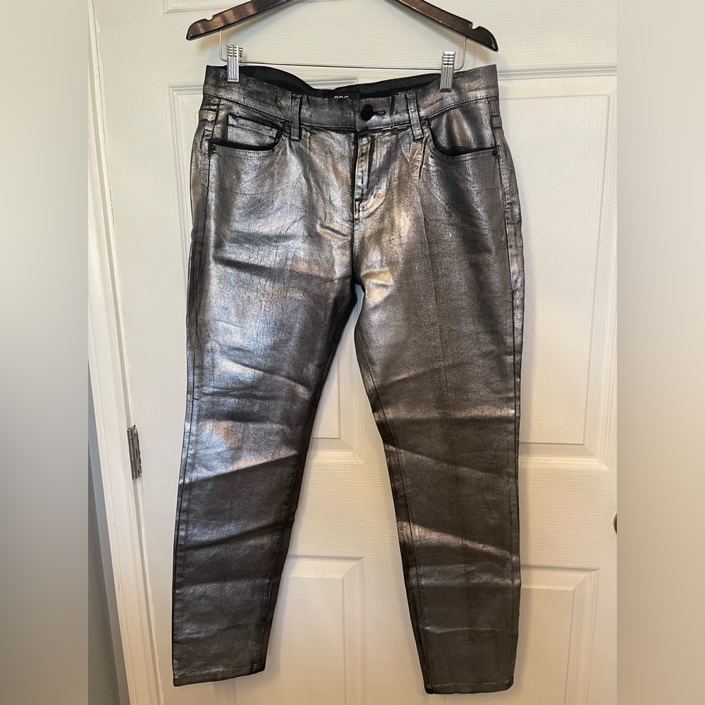 Silver Metallic Foil Jeans